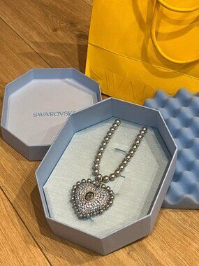 Swarovski Dyllia: Large Blue Heart-Shaped Pendant, Brand New